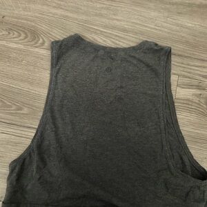 Lululemon Athletica Gray Backless Crop Tank Top